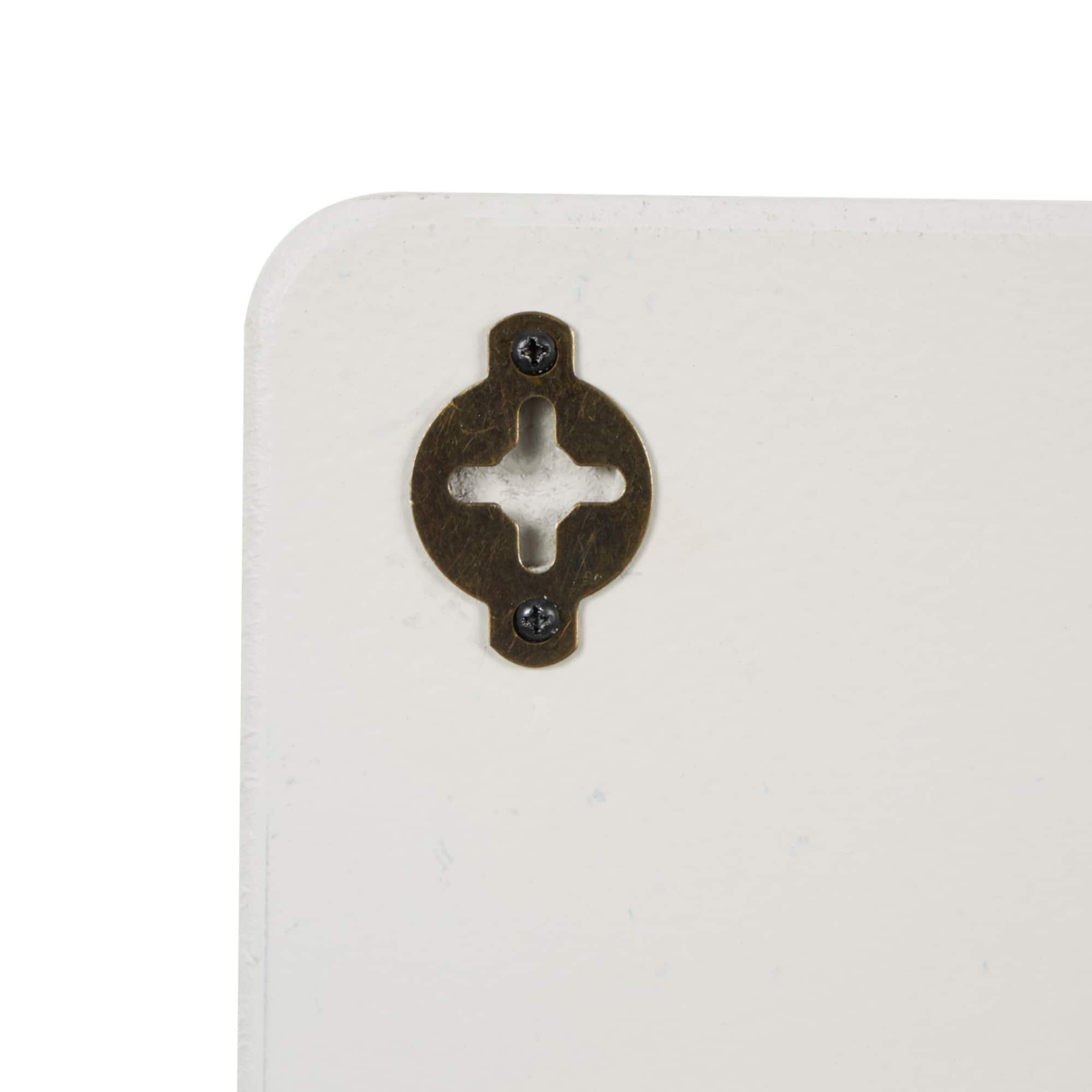 24" Cream Rectangle Wall Shelf